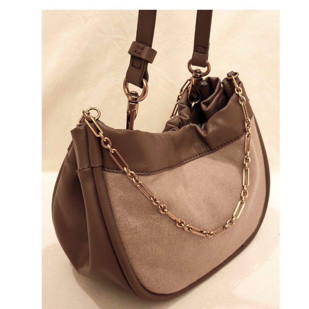 Charles & Keith Handbag/Shoulder Bag 2 Tone Brown… - image 8